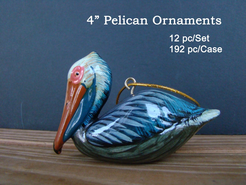 4" Pelican Ornaments