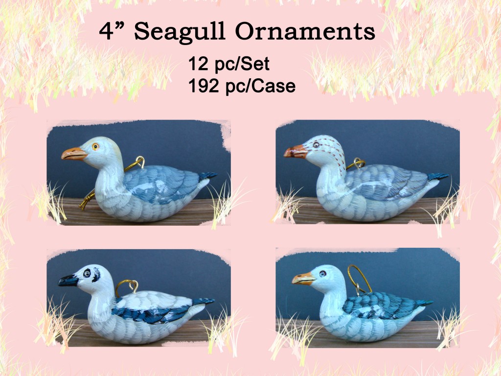 4" Seagull Ornaments