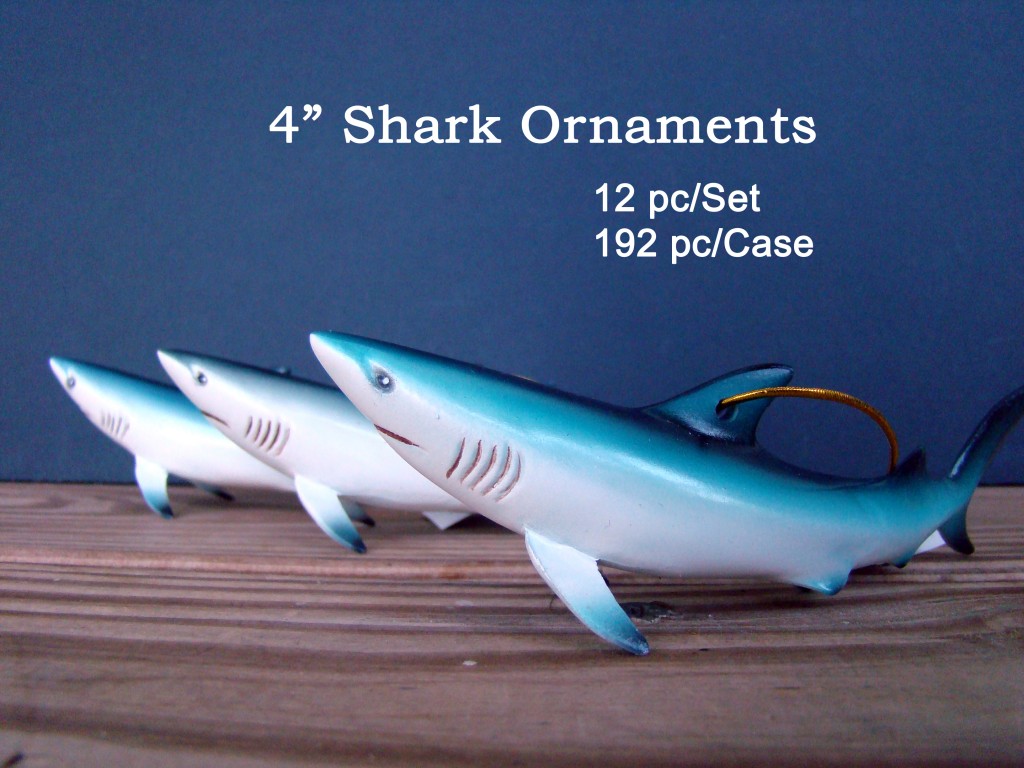 4" Shark Ornaments